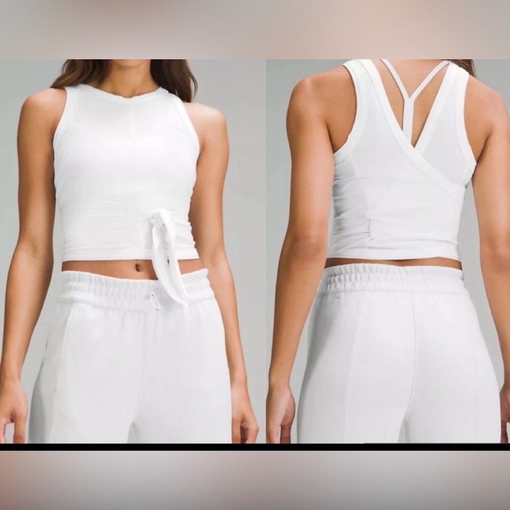 Lululemon Women's It's a Tie Tank. White. Size 8. NWT.